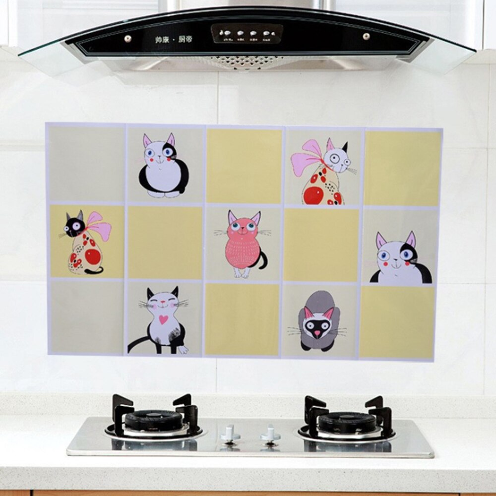 Kitchen Oil-proof Self Adhesive Wallpaper Wall Stickers Anti-fouling High-temperature Aluminum Foil Stickers1