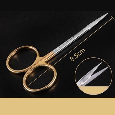 Double Eyelid Scissors with Gold Handle Microscopic Instruments 8.5cm Conjunctival Scissors Express Eye Tools Corneal Scissors: Red