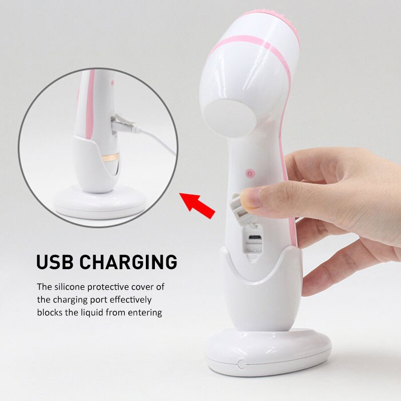 Cepillo eléctrico giratorio para limpieza Facial, sistema de Spa para humectar la piel, dispositivo para eliminar puntos negros