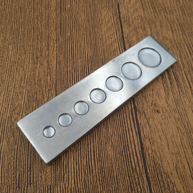 7 in One Bottom Plate Hole Punch Snap Button Leather Craft Tools Rivet Button Setter Die Base DIY Working Tool