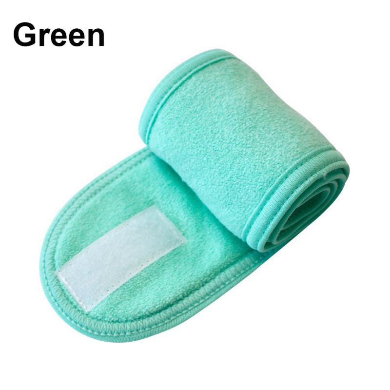 bandeau large réglable Yoga Spa bain douche maquillage lavage visage cosmétique bandeau pour femmes dames maquillage accessoires: 02 Green
