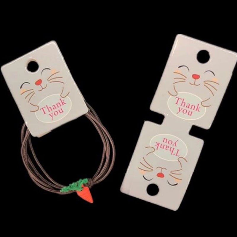 50pcs 3.5x9.5cm Display Paper Cards Hair Band Headband Foldable Hanging Cardboard for DIY Jewelry Display Packaging Price Tag