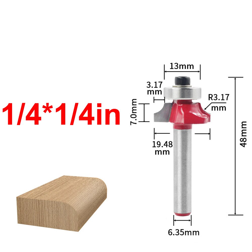 1/4inch Shank Wood Router Bit Straight End Trimmer Milling Cutter clean flush trim corner round cove box bits tools Mill Cutt: BIHH5743A