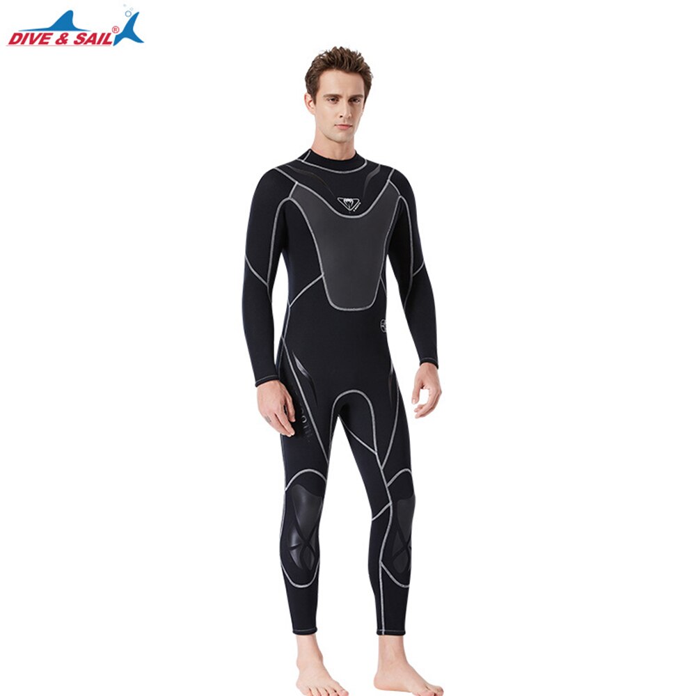 Full-Body Mannen 3Mm Neopreen Wetsuit Surfen Zwemmen Duikpak Triathlon Nat Pak Voor Koud Water Scuba Snorkelen spearfishing: Black / XXL