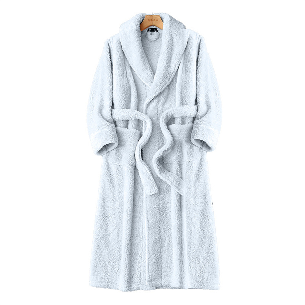 Flanell nattøy høst vinter varm nattkjole morgenkåpe langermet belte korall fløyel loungewear morgenkåpe: Xxxl / Grønn