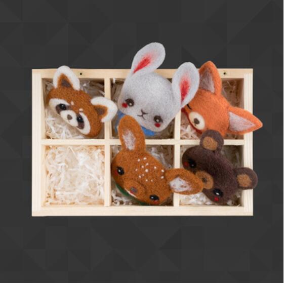 Wool felt package box wool needlepoint kit wool felt needle felting decoration craft needlecraft DIY: F