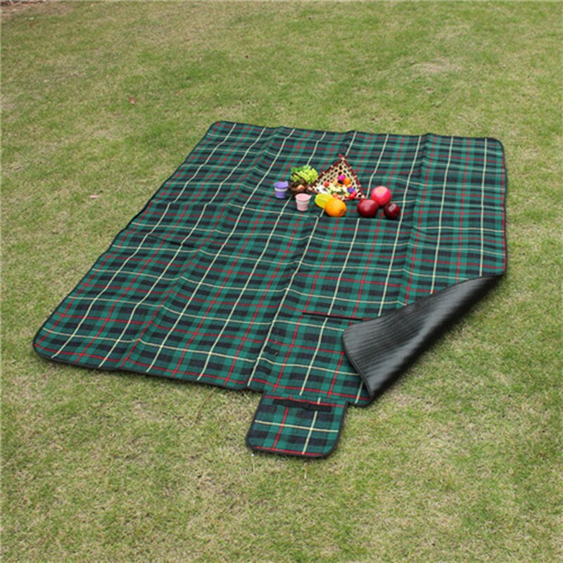 VILEAD Folding Beach Cushion Spring Outdoor Picnic Lightweigh Waterproof Sleeping Camping Pad Mat Moistureproof Plaid Blanket