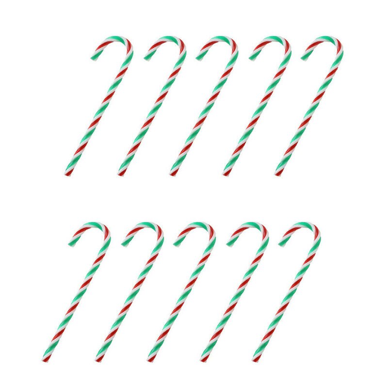 10PCS Year Christmas Christmas Acrylic Candy Canes Sweet Xmas Tree Hanging Ornaments-RO
