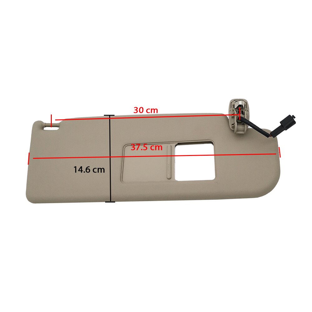 Car Left Driver Side Sunvisor Sun Visor Board For Volkswagen Polo With Light Mirror Gray