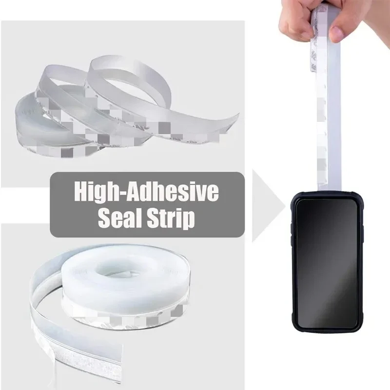 Self Adhesive Window Door Seal Strip Silicone Windproof Silicone Windshield Weather Tape Strip Door Bottom Home Sealing Strip
