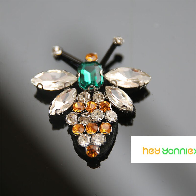 1 stuk bijen pailletten strass steentjes kralen broche patches applicatie naaien kralen applicatie kleding schoenen tassen decoratie patch diy