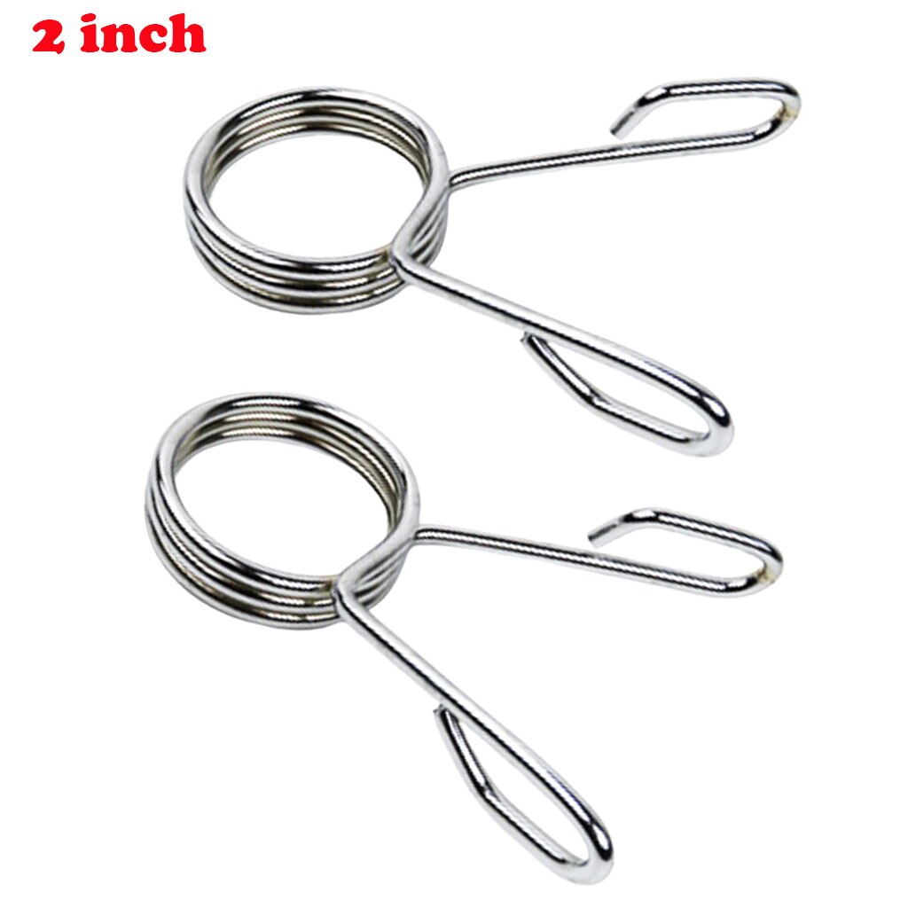 2Pcs 2'' Barbell Spring Clamp Standard Gym Olympic Dumbbell Bar Clip Lock Collar