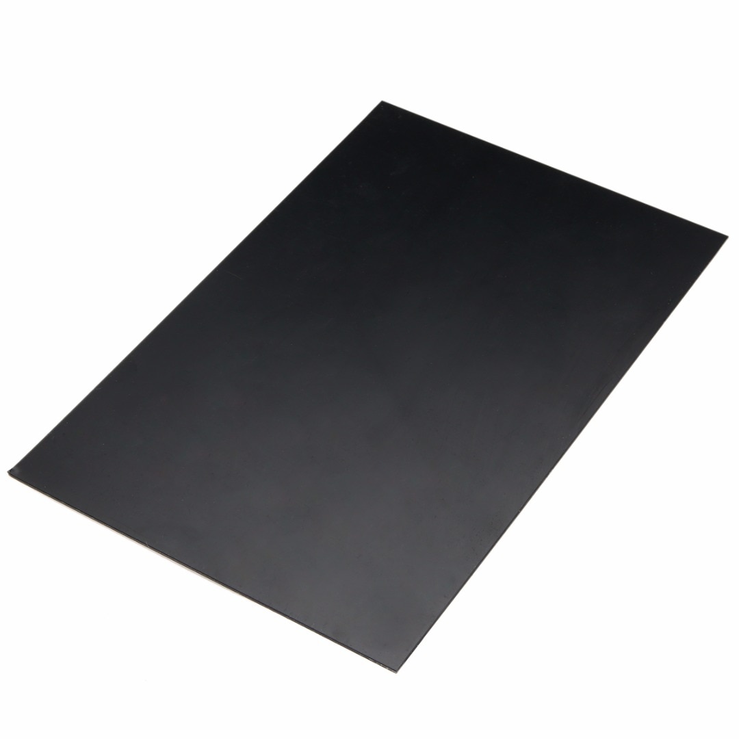 1pc 1mm Thickness ABS Styrene Plastic Flat Sheet Plate 200mm x 300mm Black For Industry Tools