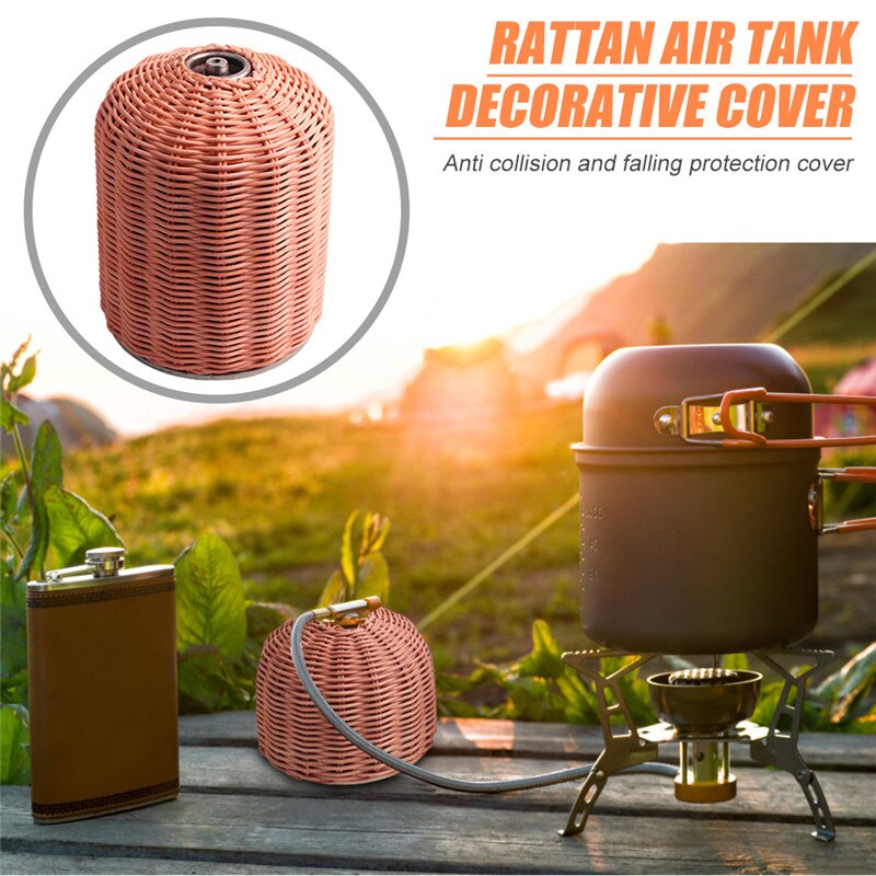 Camping Gas Cylinder Cover Canister Cover Protector Outdoor Camping Gas Fuel Cylinder Storage Bag Multi-function Canister Cover