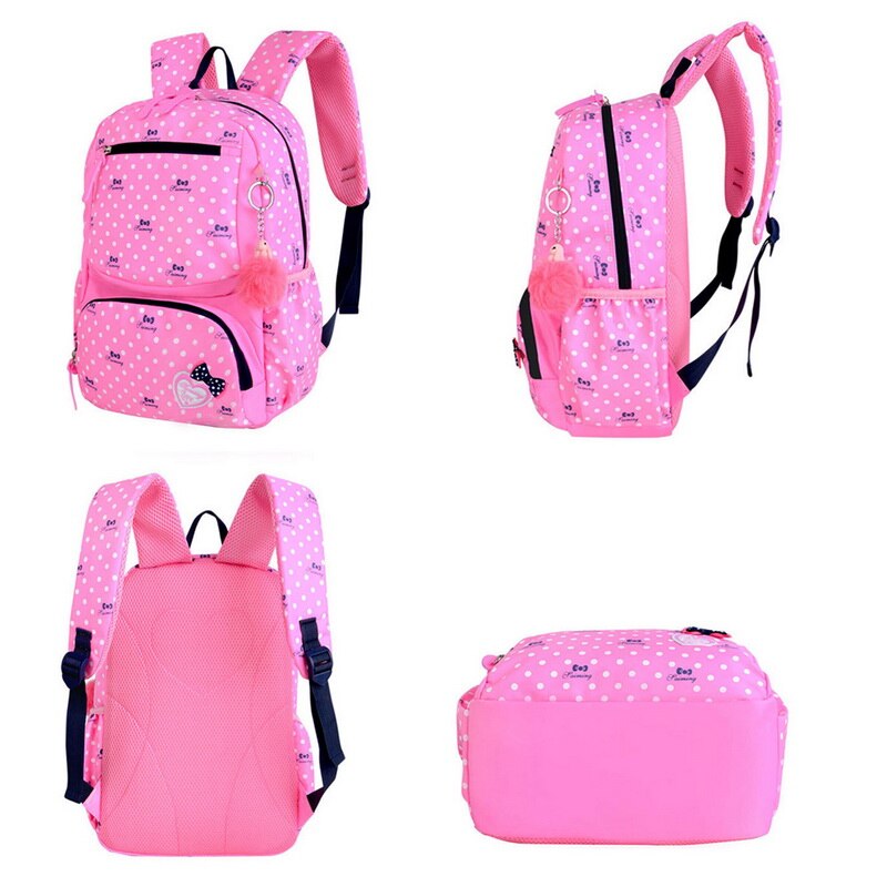 3 Pcs Afdrukken Schooltas Voor Kinderen Kids School School Rugzakken Voor Meisjes Tiener Roze Paars Bagpack