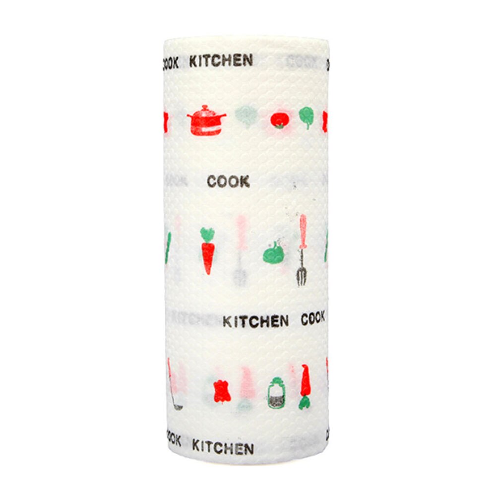 1 Roll Reusable Cleaning Cloth Kitchen Paper Dishcloth Cleaning Towel High Water Absorbency Wiping Scouring Pad: Reusable B