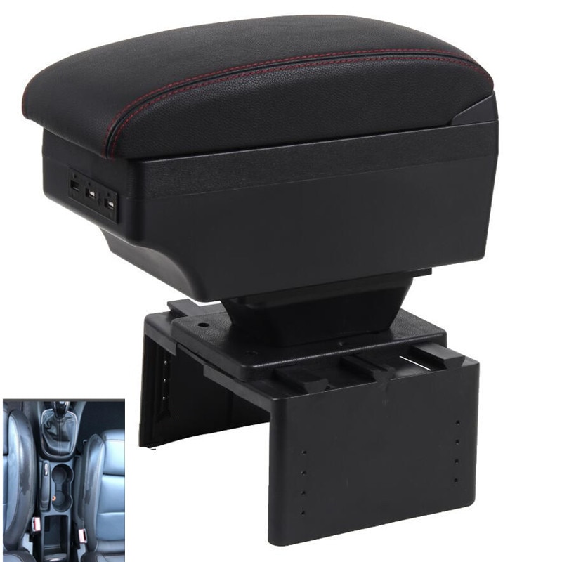 Voor opel mokka armsteun box usb opladen verhogen dubbele laag