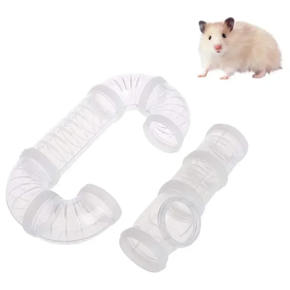 Juguete de túnel de hámster de plástico, canal de entrenamiento rodante, tubo de laberinto de empalme DIY duradero, tubería externa para accesorios de animales pequeños