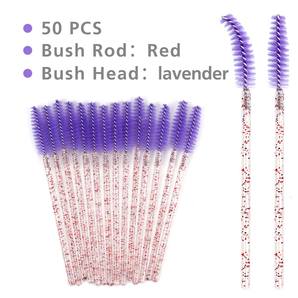 50Pcs Disposable Makeup Brushes Mascara Wands Applicator Eye Lashes Cosmetic Brushes Eyebrow Spoolers Comb Brow Brush Tools: 50pcs 13
