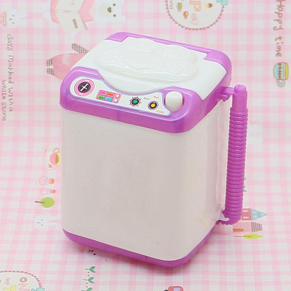 Leuke Siliconen Pop Wasmachine Mini Wasmachine Poppenhuis Meubels Accessoire Voor High Poppen Baby Speelgoed