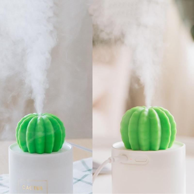 280ml kaktus timing bil luftrenser natlys luftfugter usb aromaterapi tåge maker aroma diffusor