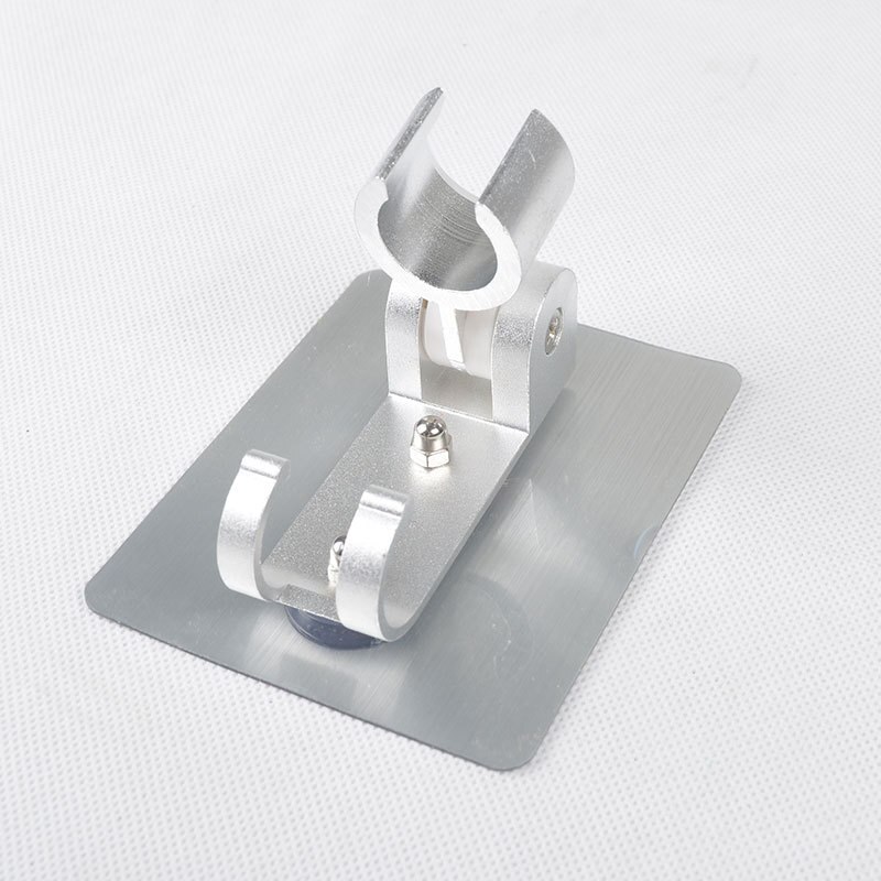 Bathroom Aluminum Avoid Punch Shower Nozzle Base Paste Hold Shower Bracket Rotatable Shower Nozzle Adjustable Shower Nozzle Base: 1