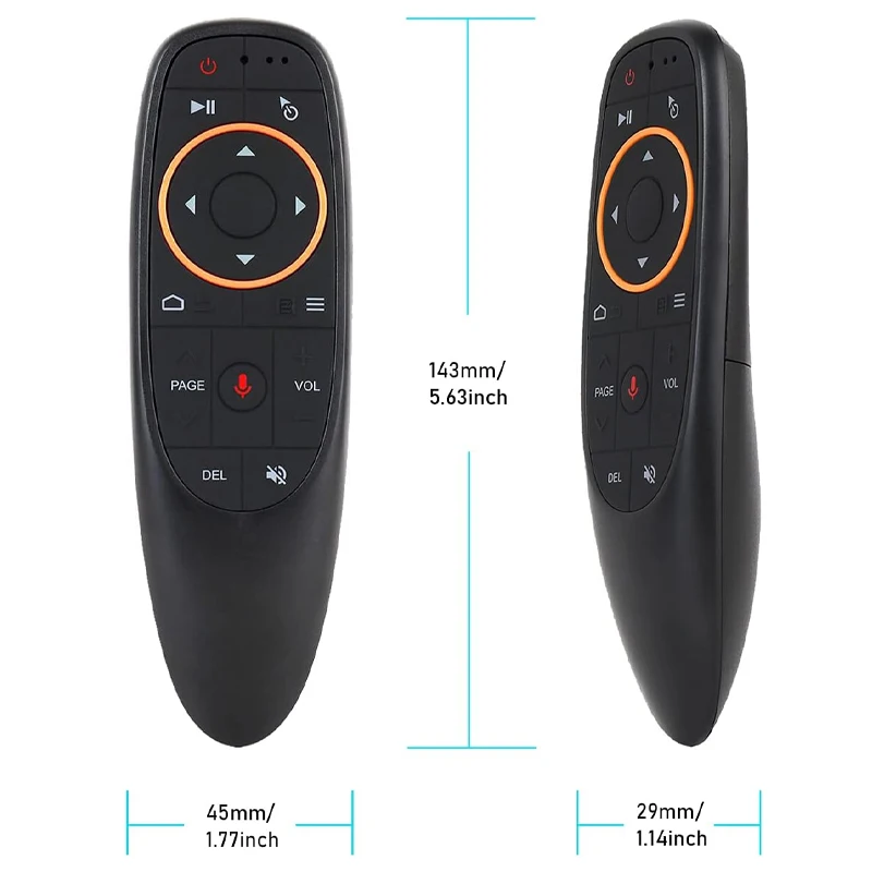 G10S Air Mouse pilot głosowy 2.4G bezprzewodowy żyroskop nauka na podczerwień dla H96 MAX X88 PRO Android TV Box HK1