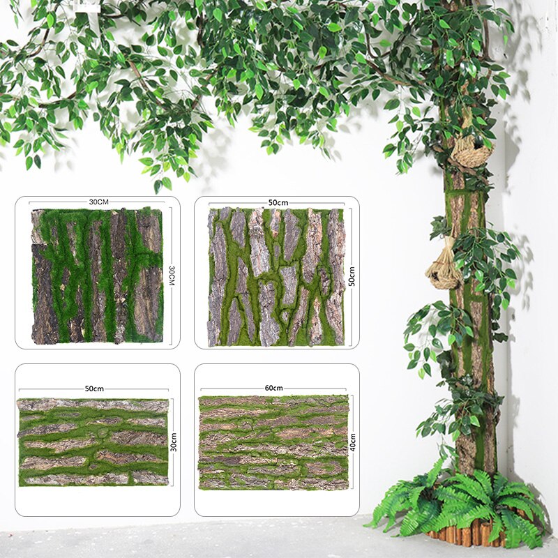 Simulation d'écorce d'arbre de , décoration de maison, jardin, égouts, faux arbre vert, mousse, décoration de mariage, arbre artificiel