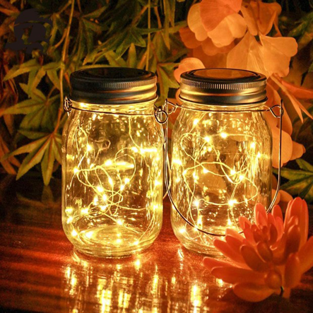 Einmach glas Lampe Solar- flasche Lichter Garten Rasen Ornament Lampe tragbare Glas Einmach glas Lampe wasserdichte vertikale Sonnen lampe (keine Gläser)