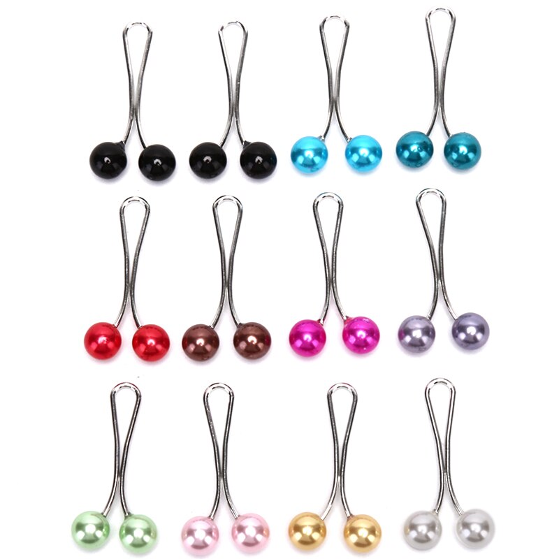 Épingles pour foulard Hijab avec perles multicolores, accessoires islamiques, châle arabe musulman, fournitures artisanales de bricolage, nouveauté tendance: SJY862-MC