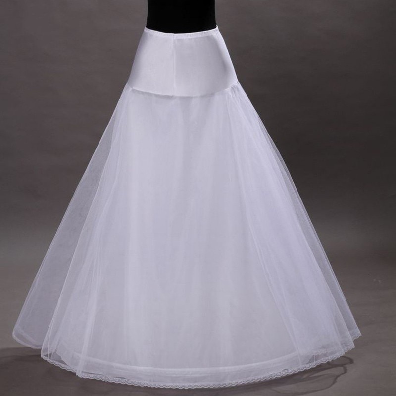 Sort eller hvid tyl brude underkjole til brudekjole lang crinoline kvinde underskørt piger hoop nederdel pettycoat