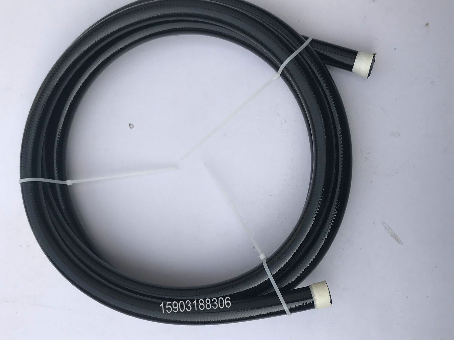 PU Coated AN-10 Inner PTFE Braided Stainless Steel Braided Fuel Line Oil Fuel Hose 1M