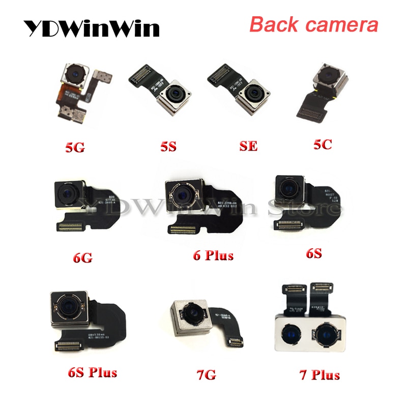 Cable flexible para cámara trasera, 1 unidad, para iPhone 5, 5s, SE, 6, 6s, 6S plus, 7, 4,7 pulgadas, 5,5 pulgadas, módulo de cinta Flash, piezas de repuesto para reparación de lentes
