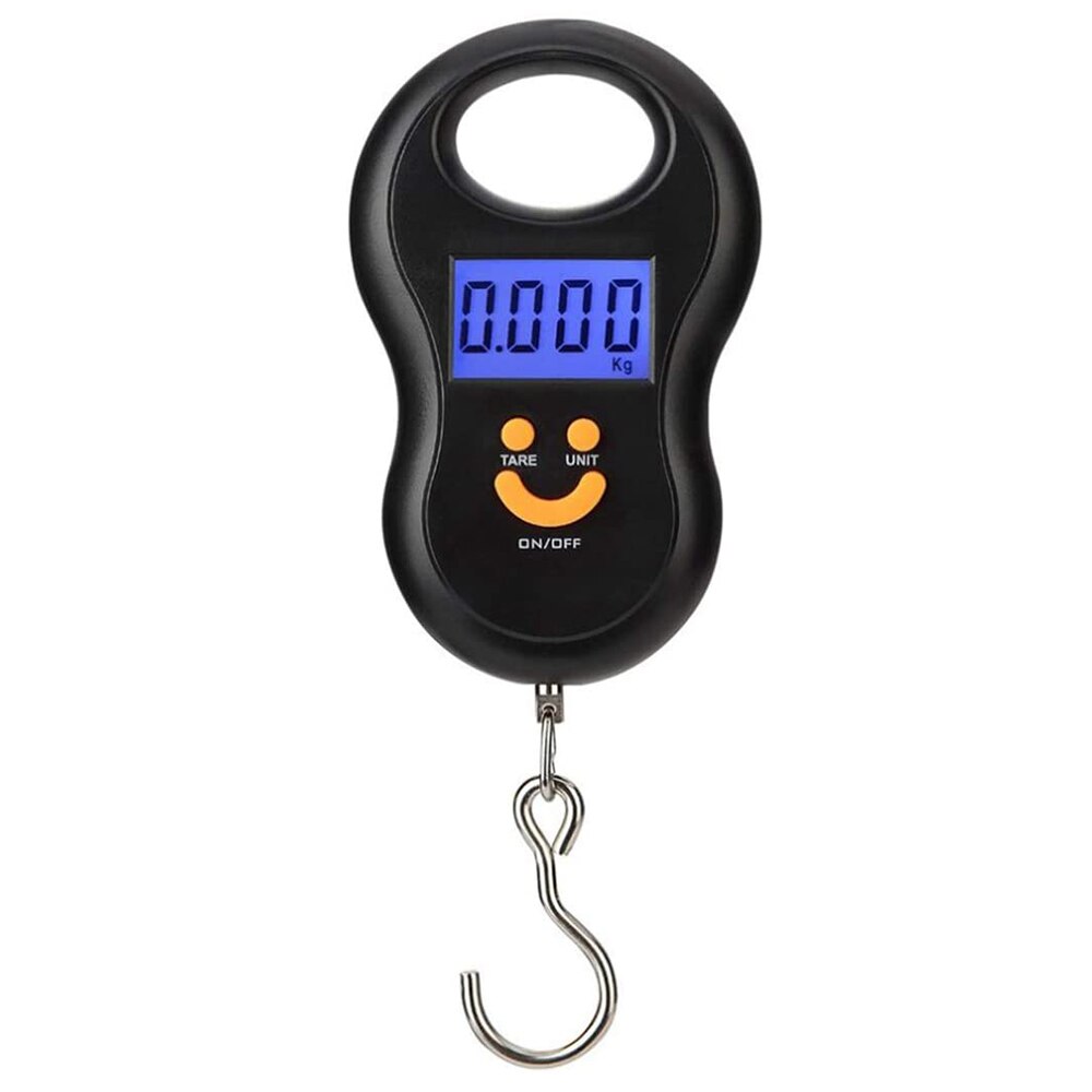 Scale Digital Scales Electronic Fishing Weight Pocket Luggage Travel Hanging Scale For Kitchen Steelyard Hook Scale LCD Portable: Black 1