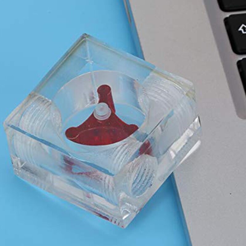 3 Way G1/4 Thread Durable Home 3 Impeller Acrylic Indicator for Pc Water Cooling Polished Surface Flow Meter Measuring