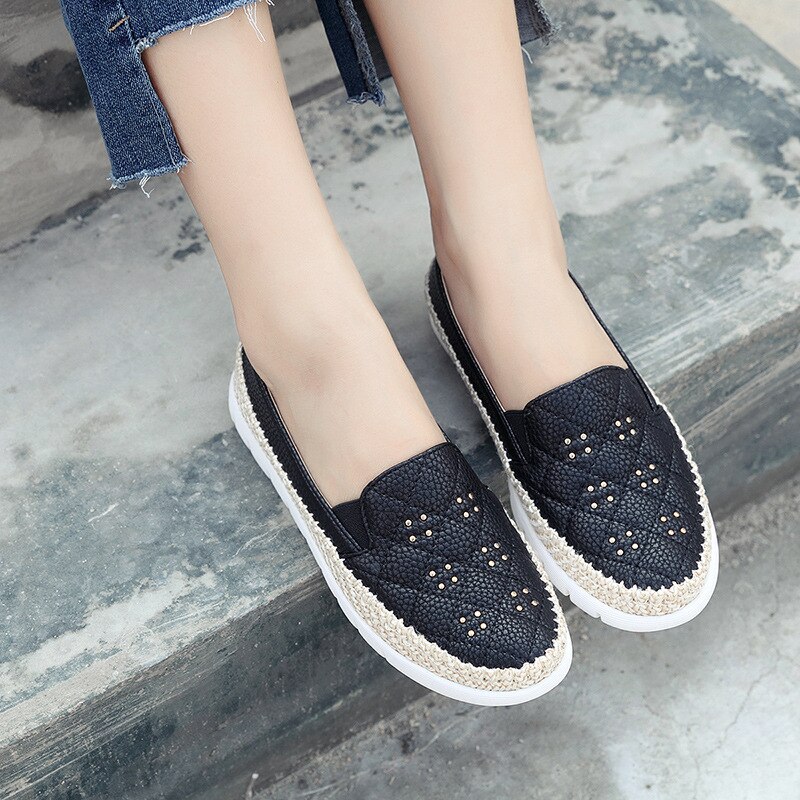 Nitter nitter rund tå stor størrelse sko kvinde afslappet kvindelige sneakers sko kvinder loafers med pels lavvandet mund stor størrelse kjole