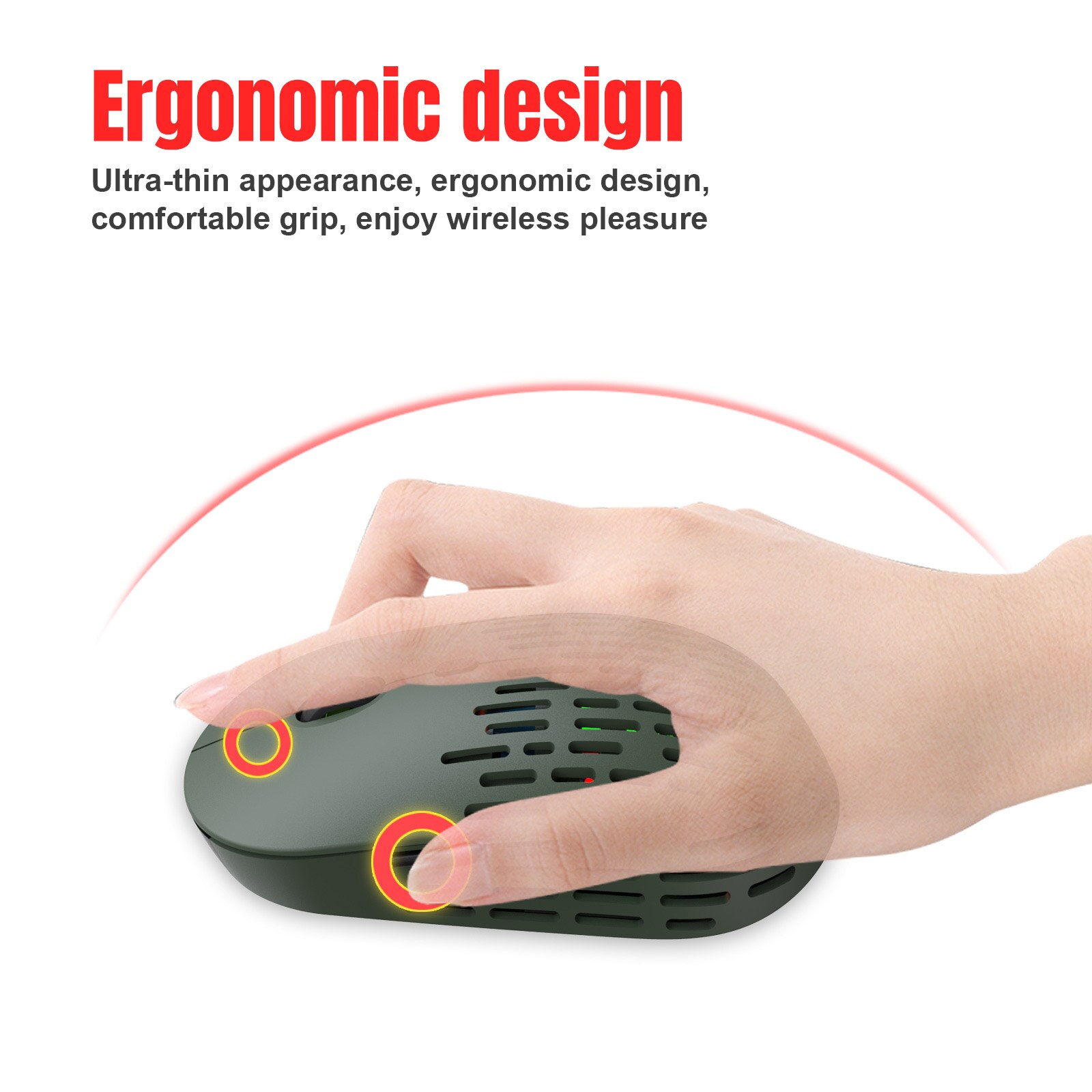 Laptop Computer Ergonomic Mice Silent 2.4G Wireless Mouse RGB LED Backlit Office Notebook Mice Mouse Pro Gamer