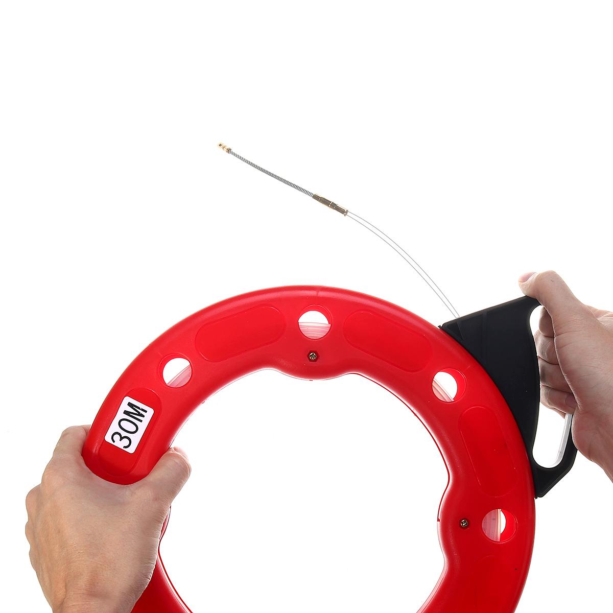 3MM 30M Fiberglass Fish Tape Reel Puller Conduit Ducting Rodder Pulling Wire Cable Ducting Rodder Pulling Wire Cable Puller