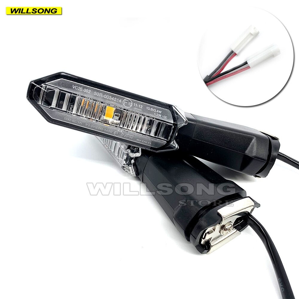La parte trasera delantera luz LED de intermitente lámpara intermitente indicador para KAWASAKI Z/125/250/300/400/650/750/800/900/1000 Z650 Z900 de la motocicleta: B  Clear