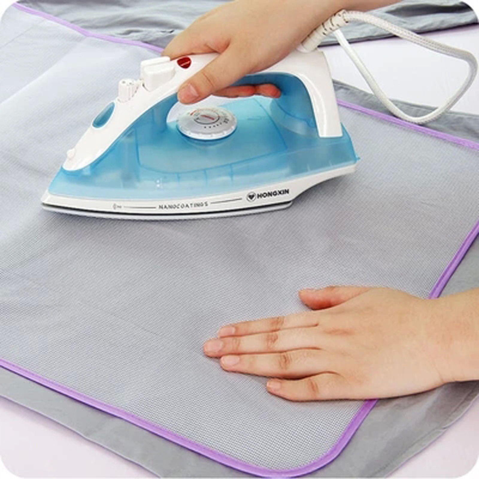 1pc Insulation Ironing Board Cover Protective Cloth Guard Press Mesh Against Pressing Pad Random Colors Ironing High Temperature