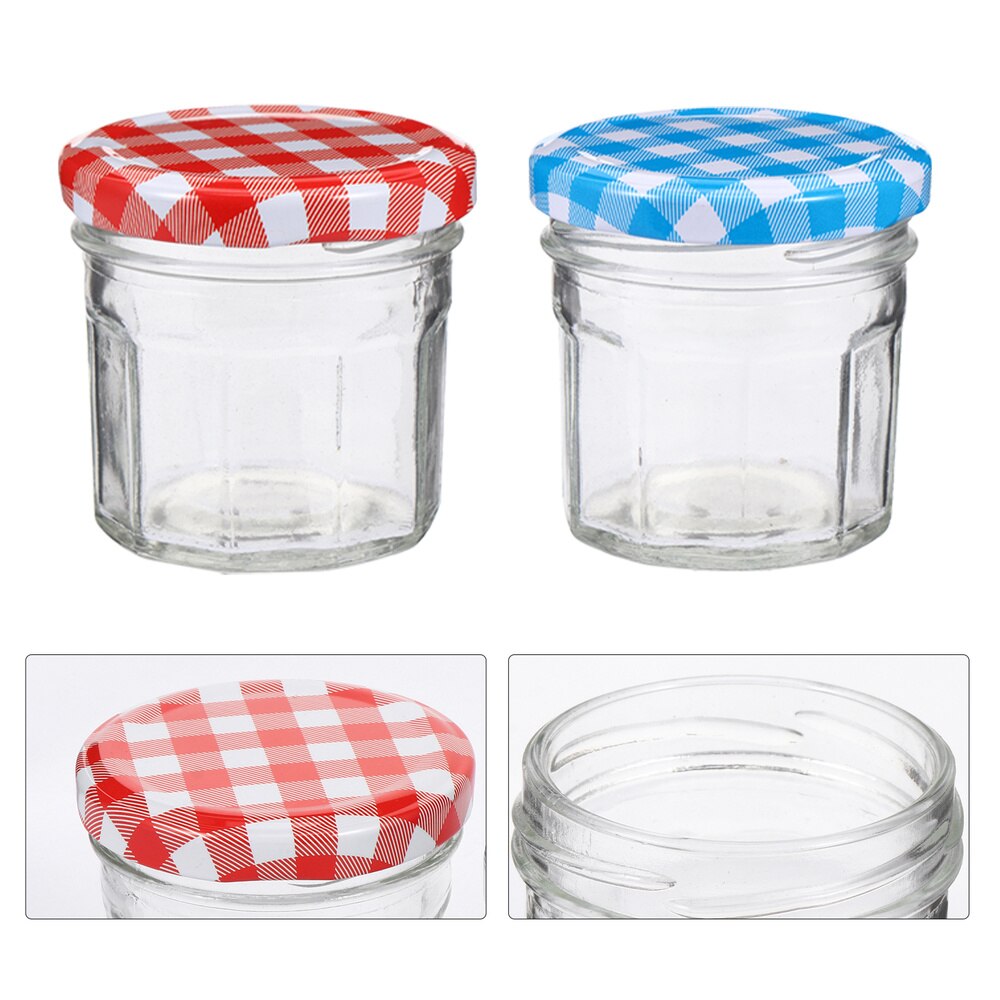 12Pcs Glas Jam Opslag Flessen Honing Verzegelde Potten Pickles Potten Met Deksel (50Ml)