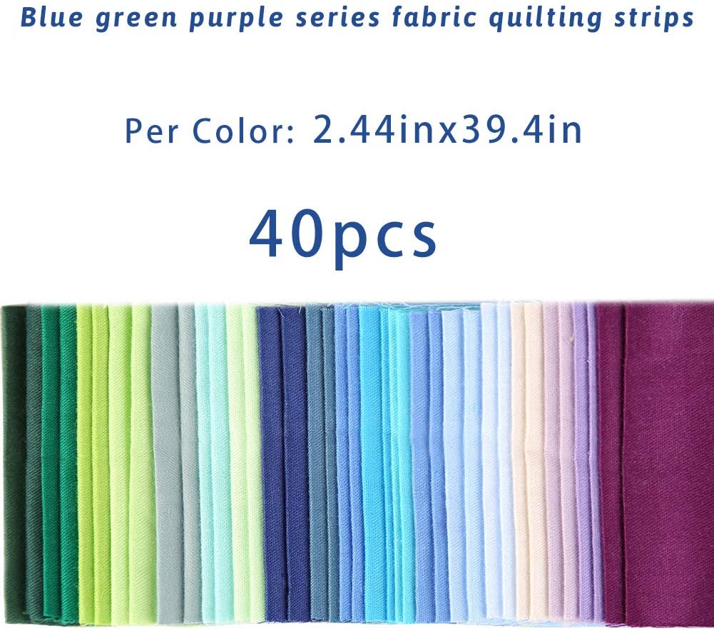 Dailylike 40Pcs Roll Up Katoen Stof Quilten Strips, Patchwork Craft Katoen Quilten Stof Met Verschillende Patronen Voor Ambachten