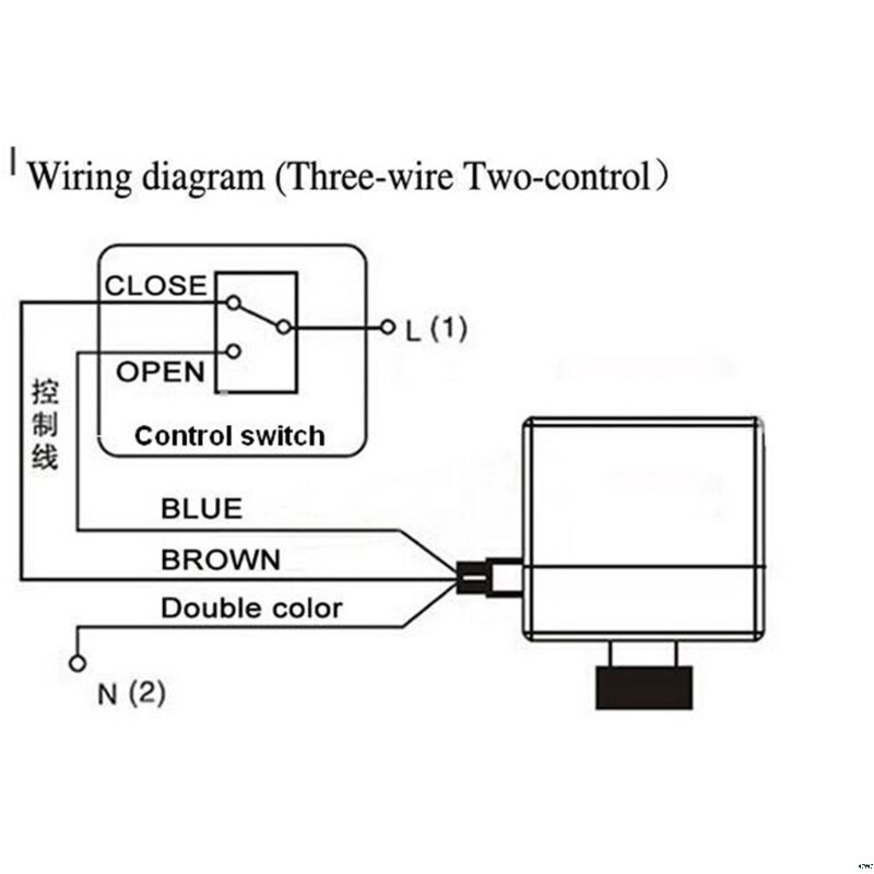 DN15/DN20/DN25 eléctrico motorizada válvula de bola de latón DN20 AC 220V 2 3-alambre con actuador