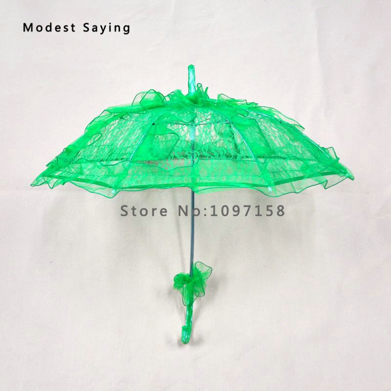 Nouveauté grande couverture en dentelle blanche douches de mariée Morden Parasol de mariage parapluies accessoires décorations ombrelle mariage