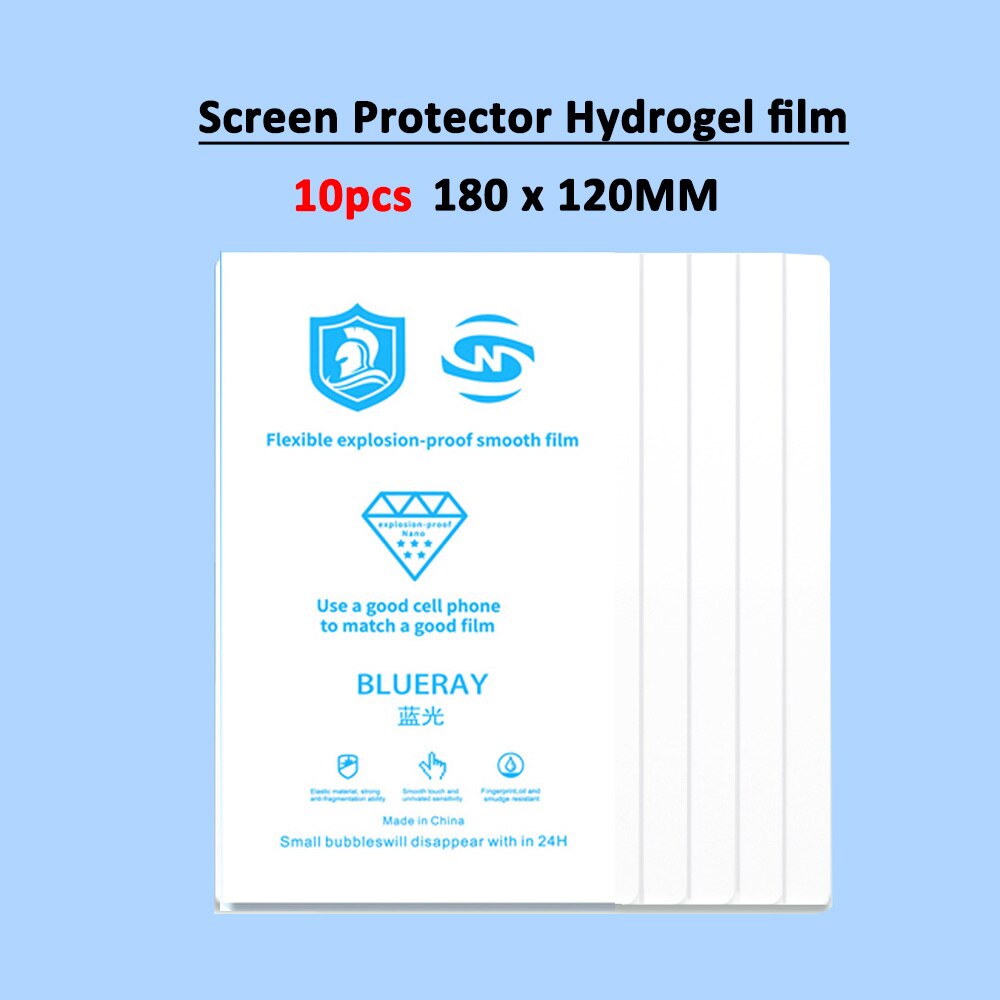 10Pcs TPU Soft Self-Healing Film Phone Screen Protector Flexible Hydrogel Sheet For Hydraulic Movies Cutting Machine Plotter