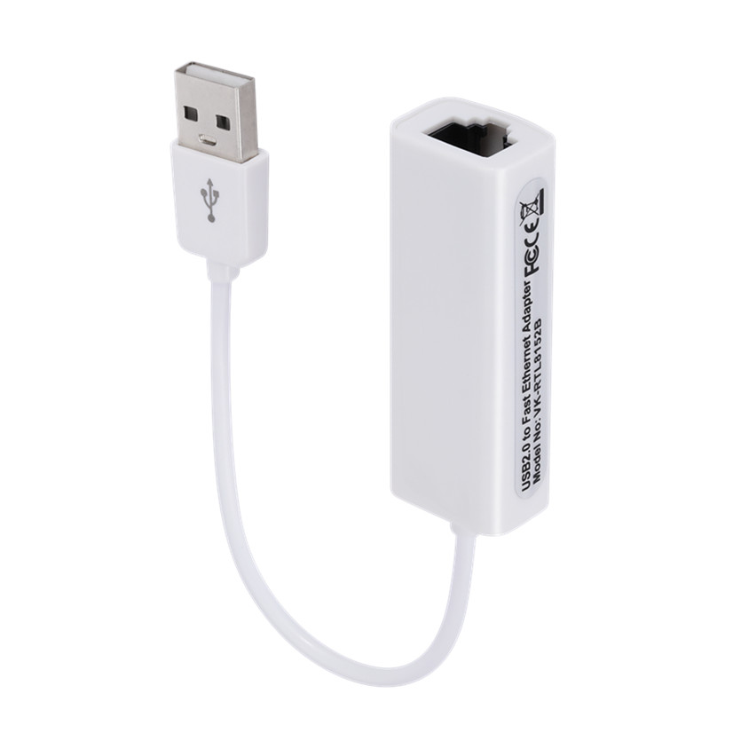 Portable USB 2.0 To RJ45 Network Card 10/100Mbps USB To RJ45 Ethernet Lan Adapter for PC Laptop Windows XP 7 8