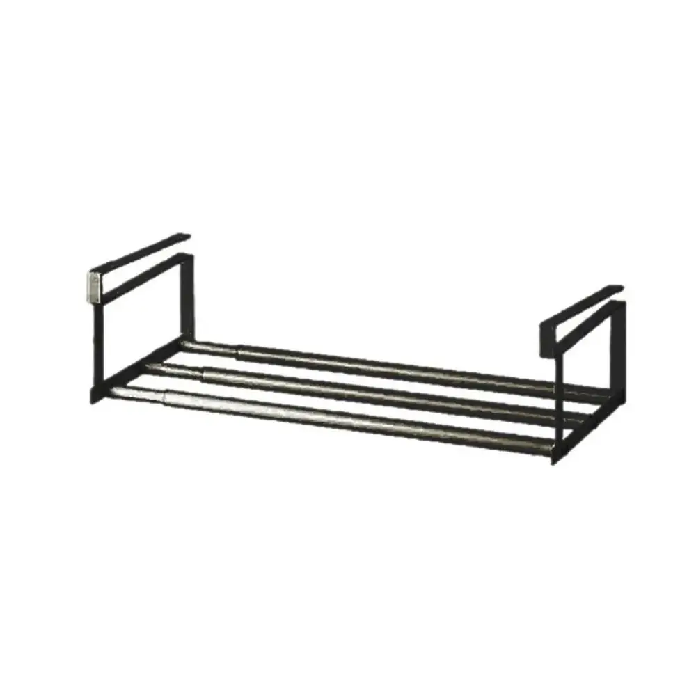 Bandeja de zapatos de partición Simple, almacenamiento para el hogar, retráctil, bajo colgante, en capas, ahorro de espacio, estantes de clase de gabinete multiusos: Gris claro