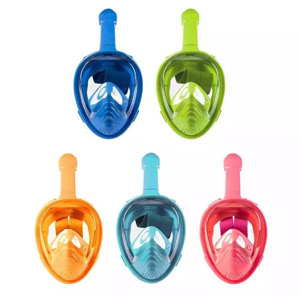 Kids Full Face Diving Mask Scuba Anti-fogging Underwater Full Face Snorkel Scuba Mask Swimming Gear Water Sports Children Diving