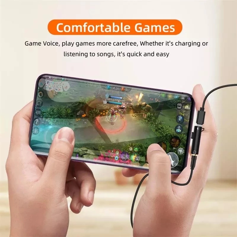 Podwójny rozdzielacz audio do słuchawek 2 w 1 do iPhone XR XS 13 12 11 do gniazda 3,5 mm do słuchawek Kabel AUX nie typu c