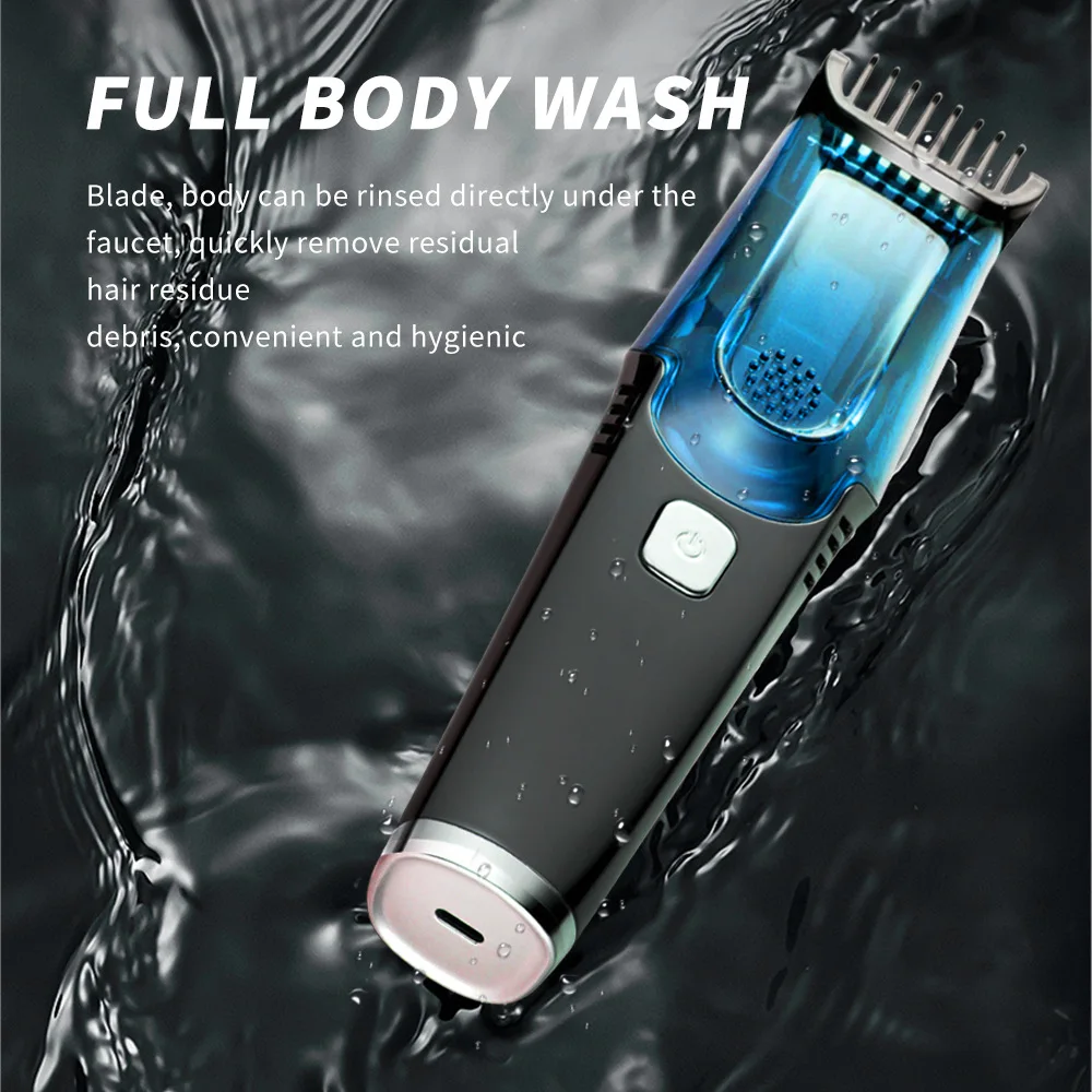 Vacuum Beard Trimmer for Men, Rechargeable Mustache Trimmer with Adjustable Length Comb (1-20MM) Electric Beard Trimmer